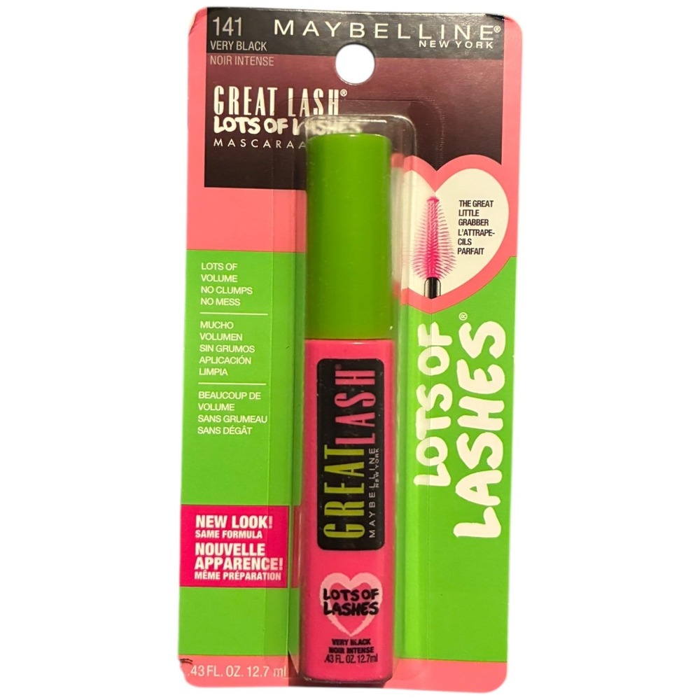 Maybelline Great‎ Lash Lots of Lashes Mascara 141 Very Black New In Box